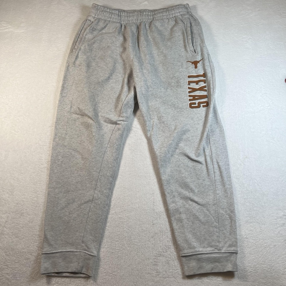 Texas Longhorns Pants Mens XL Gray NCAA Football Sweatpants Russell Athletic‎